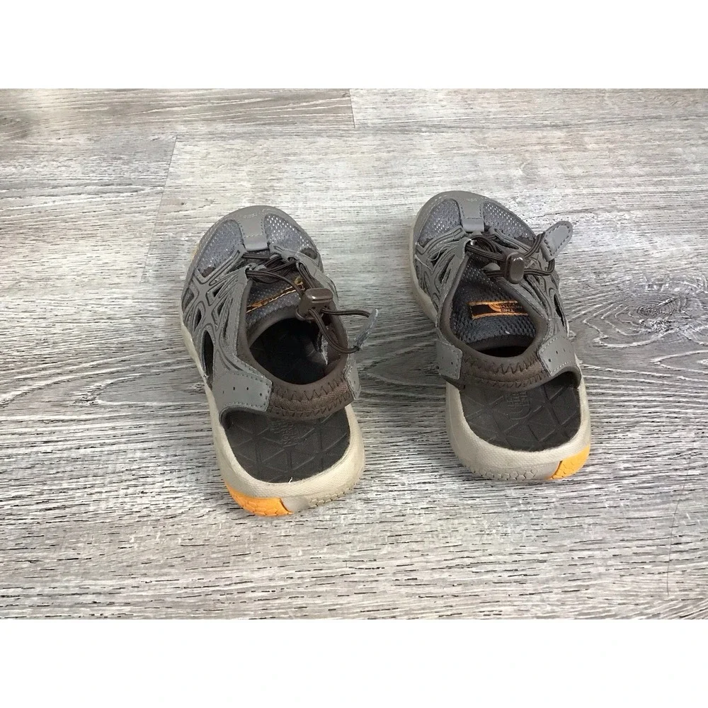 The North Face Youth Boys Size 3 Sandals Hedgehog II Slip On Falcon Brown Orange